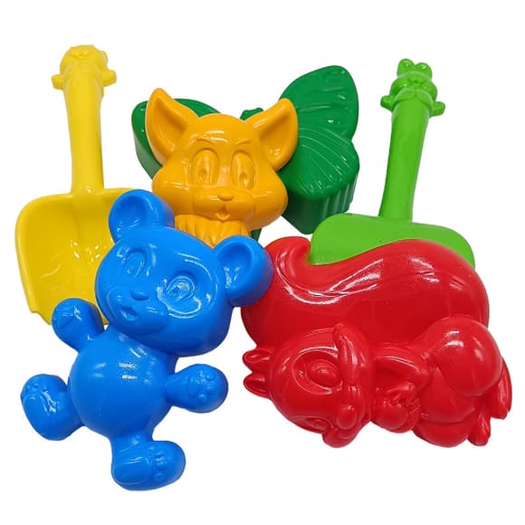 Набір для пісочниці "Незабудка №4" 0954 лопатка, граблі, пасочки