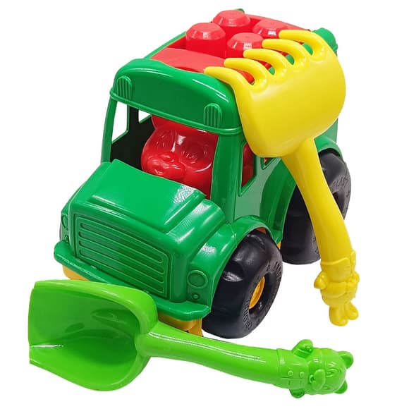 Дитячий пісочний набір "Автобус-бусік" 0091 лопатка, граблі