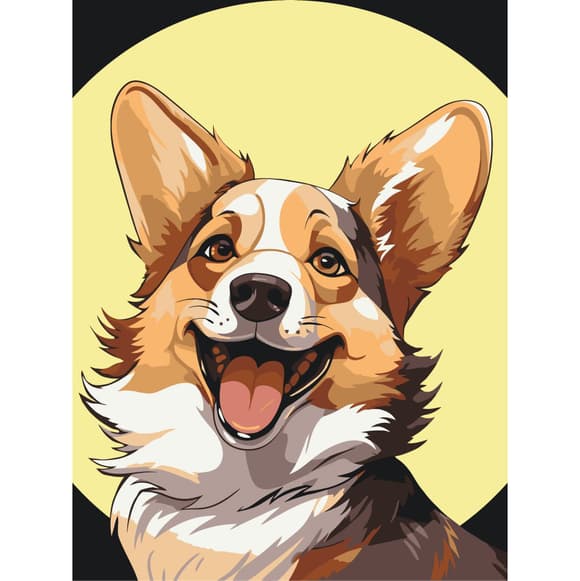 Картина за номерами "Коргі Коржик" 11708-AC 30х40 см