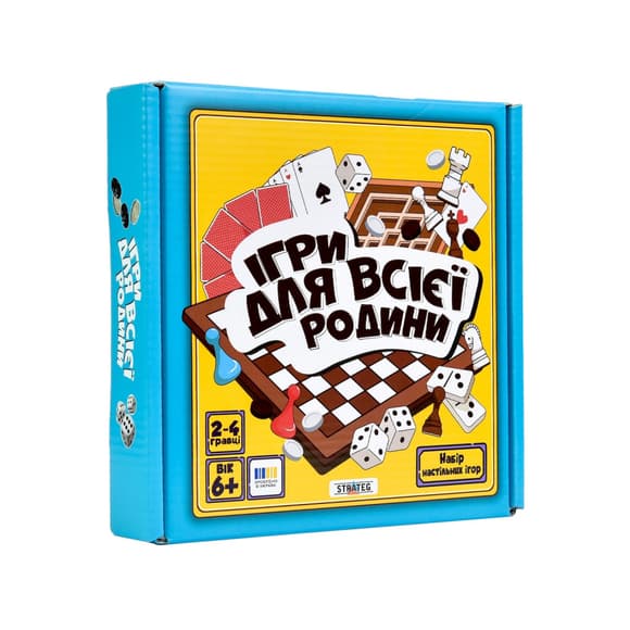 Набір настільних ігор "Ігри для всієї родини" 30688/1, 4 гри