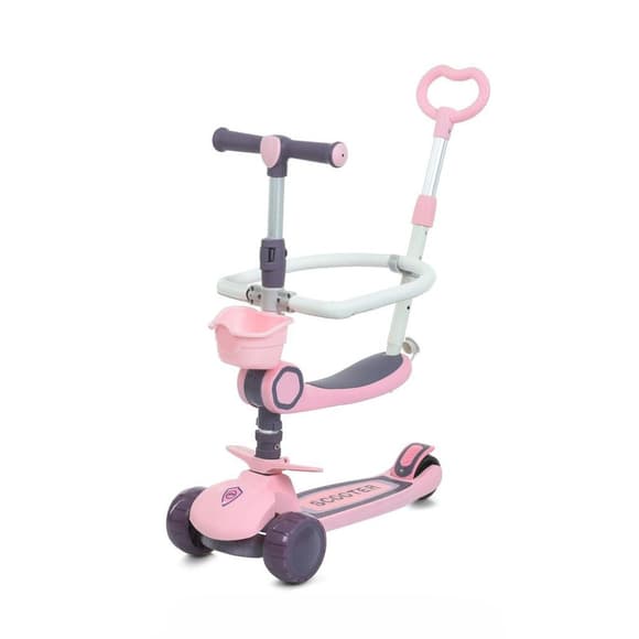 Самокат дитячий триколісний 5 в 1 JR3-133-P, колеса зі світлом