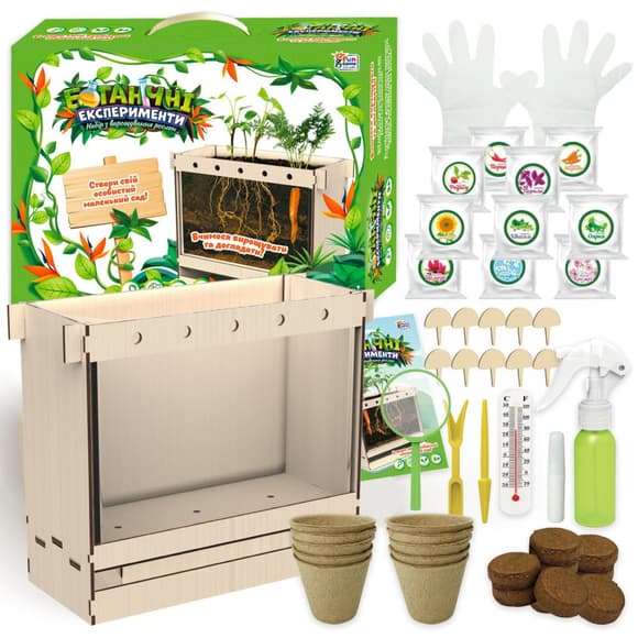 УЦІНКА!!! Ботанічні експерименти 4FUN Game Club 70228-UC ґрунт, бокс, рукавички, клей