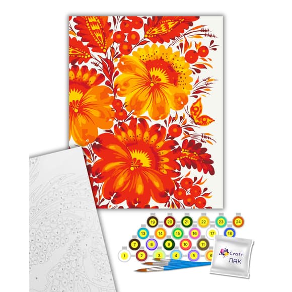 Картина по номерам "Петриковский мотив" 13168-AC 40х50 см