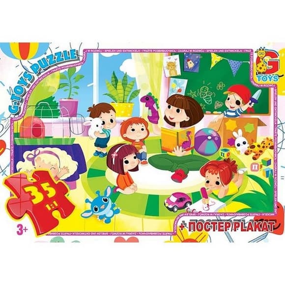 Детский пазл "Детский сад" GF09 плакат 35 элементов