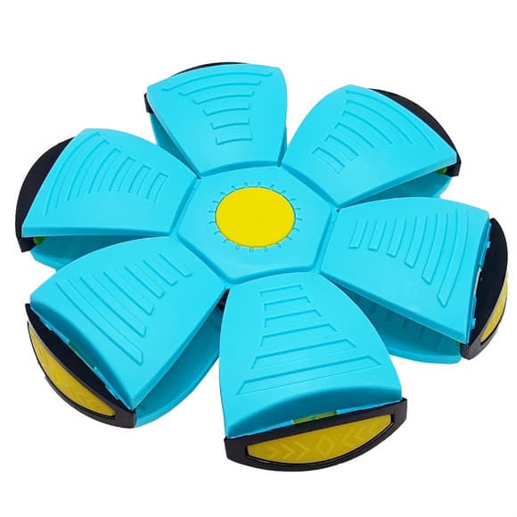 Летящий трансформерный мяч 1002-3(Turquoise) светится