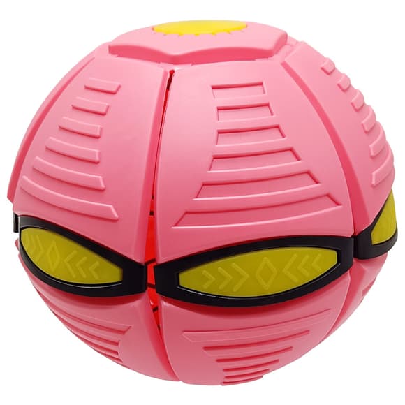 Летящий трансформерный мяч 1002-3(Pink) светится