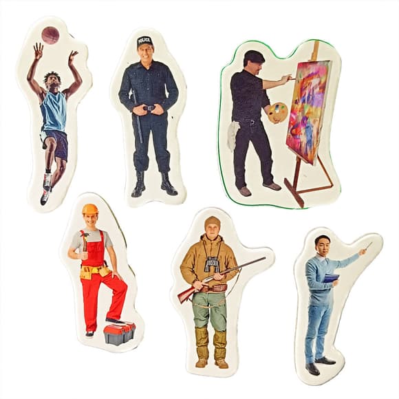 Дитячий набір магнітів "Професії" ML4032-29 в наборі 6 магнітів