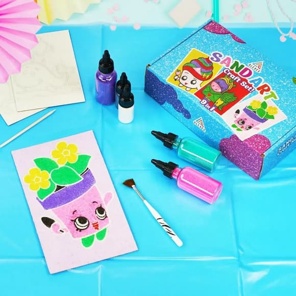 Дитячий набір для творчості картини з піску 9 в 1 KP-005 з магнітами