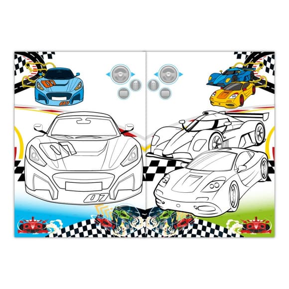 Дитяча розмальовка "Автоперегони" РМ-77-01 з маскою