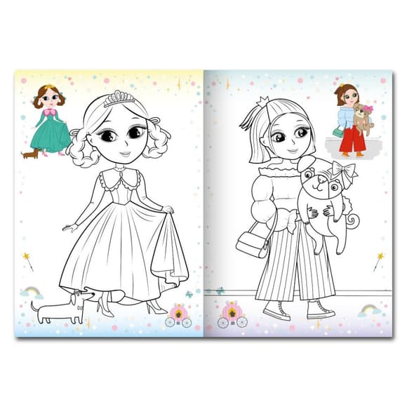 Дитяча розмальовка "Принцеси" РМ-77-05 з маскою