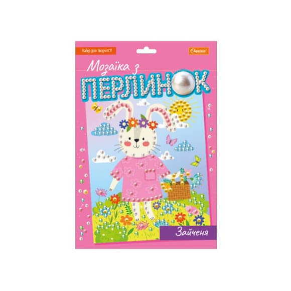 Детский набор для творчества "Мозаика из жемчуга зайчик" НТ-38-02