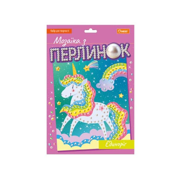 Детский набор для творчества "Мозаика из жемчуга единорог" НТ-38-03