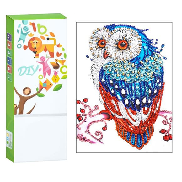 Дитячий набір для творчості Алмазна мозаїка "Сова" ST003