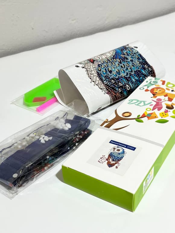 Дитячий набір для творчості Алмазна мозаїка "Сова" ST003