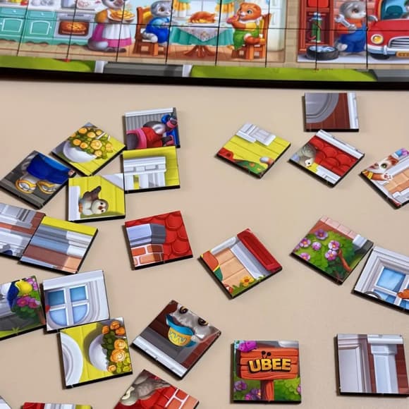 Деревянный пазл-вкладыш "Кошачий дом пазл летний" (ПСД273) PSD273