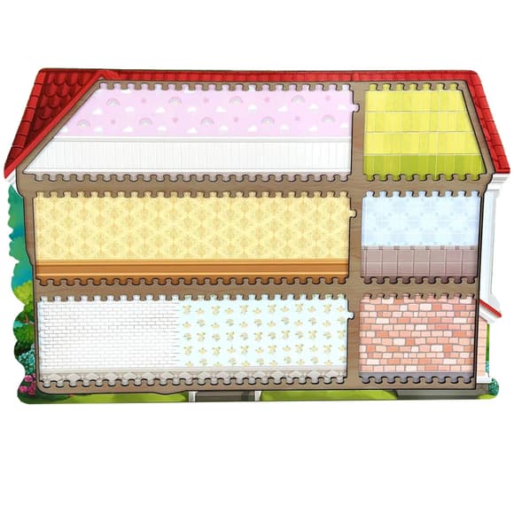 Деревянный пазл-вкладыш "Кошачий летний домик" (ПСД272) PSD272