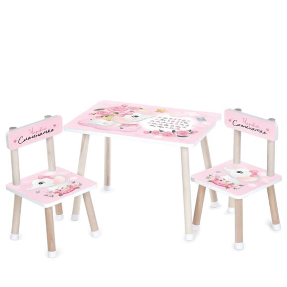 Дитячий столик M 501-14 стільниця 60 х 40 см, 2 стільчики