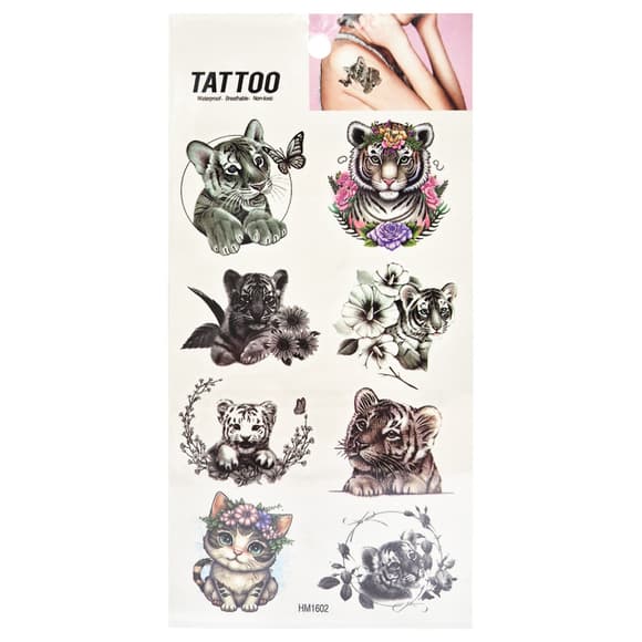 Временная татуировка "Игривые тигрята Tattoo" 1020-HM1602