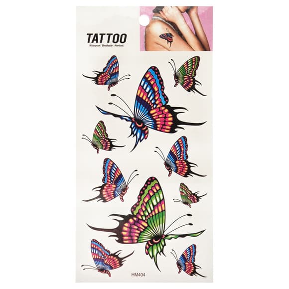 Тимчасове татуювання "Кольорові метелики Tattoo" 1020-HM404