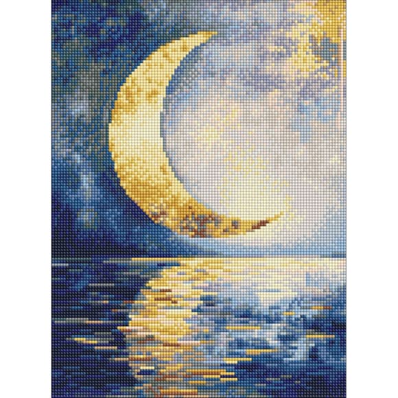 Алмазная мозаика "Отпечаток луны" ©art_selena_ua AMO8211, 30x40 см