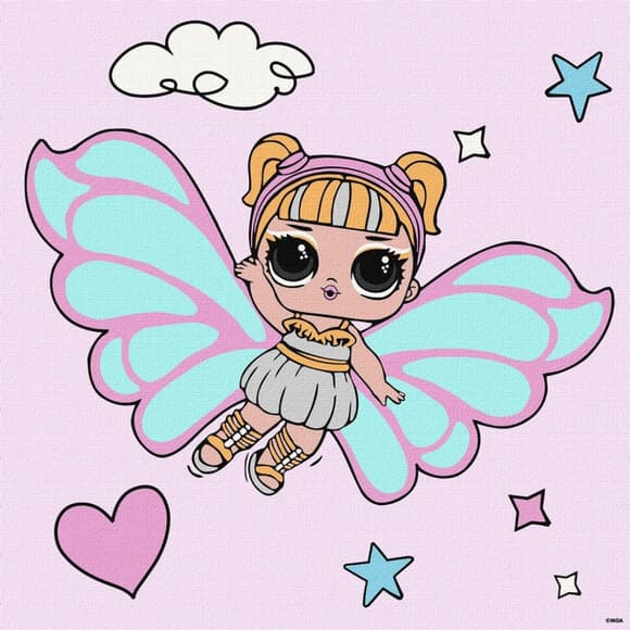 Картина по номерам "L.O.L. Surprise! O.M.G. Fairies Skystarling" KHO1092, 40х40 см   