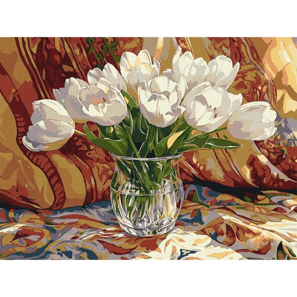 Картина по номерам "Тюльпановое спокойствие" ©art_selena_ua KHO3313, 30х40 см