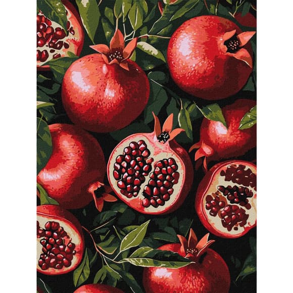 Картина за номерами "Гранат у розрізі" ©art_selena_ua KHO5731, 30х40 см