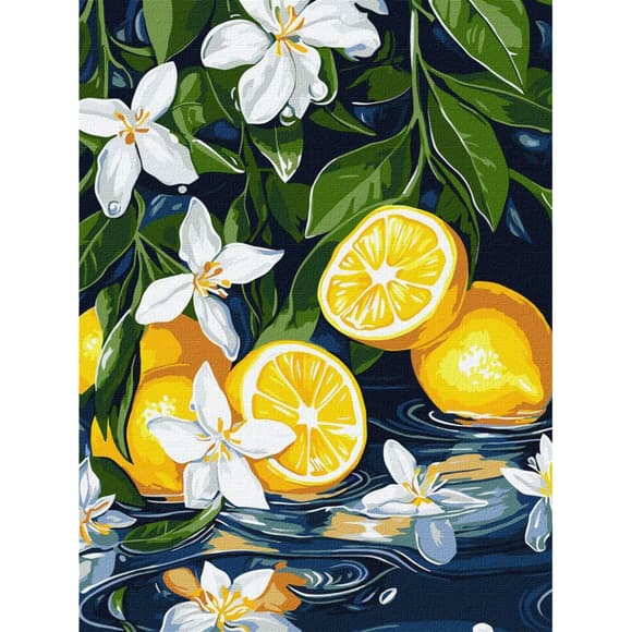 Картина по номерам "Лимон в разрезе" ©art_selena_ua KHO5733, 30х40 см