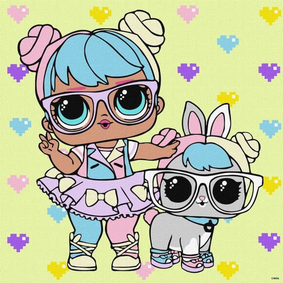 Картина по номерам "L.O.L. Surprise! TroopSurprise BonBon With HopHop" KHO6288, 40х40 см 