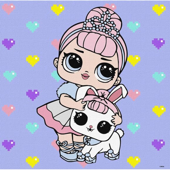 Картина за номерами "L.O.L. Surprise! TroopSurprise Crystal Queen With Crystal Bunny" KHO6289, 40х40 см 
