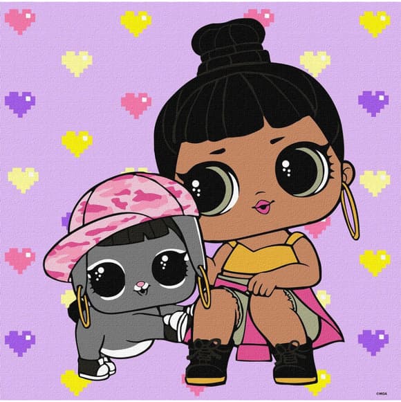 Картина за номерами "L.O.L. Surprise! TroopSurprise Honey Bun With Bunny Hun" KHO6292, 40х40 см 