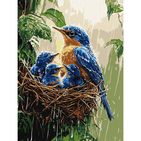 Картина по номерам "Весенний дождь" ©art_selena_ua KHO6741, 30х40 см