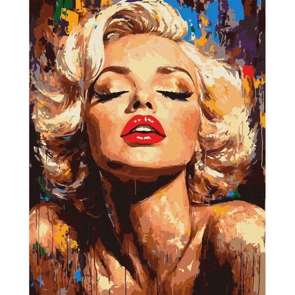 Картина за номерами "Яскрава Монро" ©art_selena_ua KHO8562, 40х50 см