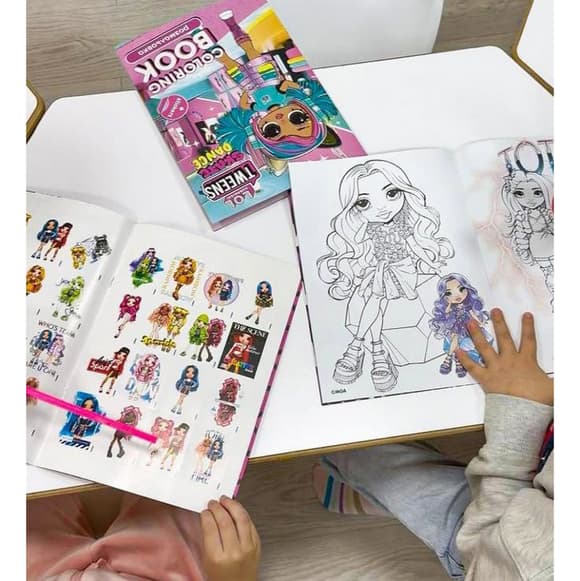 Детская книга-раскраска "The creative Rainbow" LCB12 со стикерами