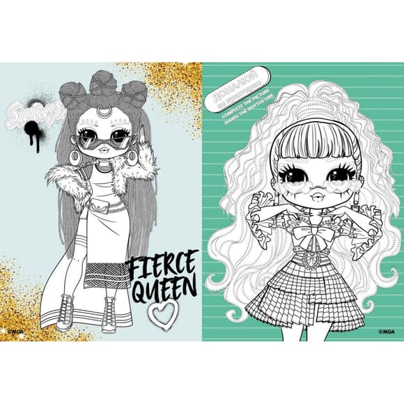 Детская книга-раскраска "L.O.L O.M.G. Queens 2" LCB15 со стикерами