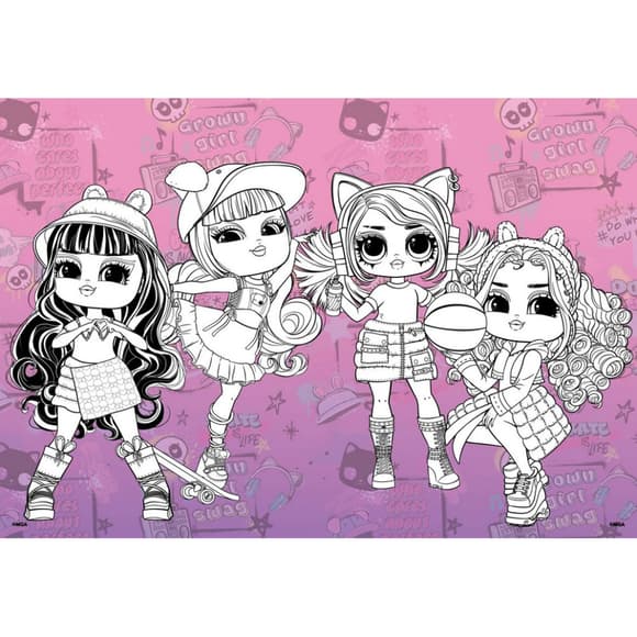 Детская книга-раскраска "Skate Dance 2 Tweens" LCB16 со стикерами