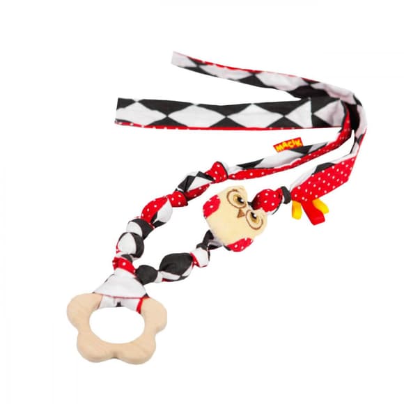 Подвеска Слингобусы Совушка МС 110504-01 с деревянным грызунком