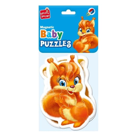 Дитячі магнітні пазли "Пухнастики" VT3208-18, 8 елементів