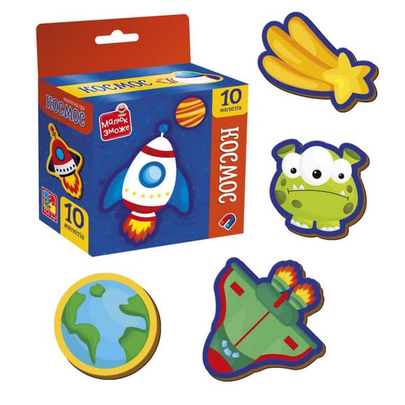 Дитячий набір магнітів "Космос" VT3106-34, 10 магнітів