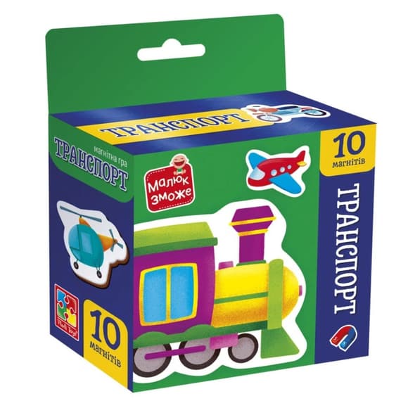 Детский набор магнитов "Транспорт" VT3106-35, 10 магнитов