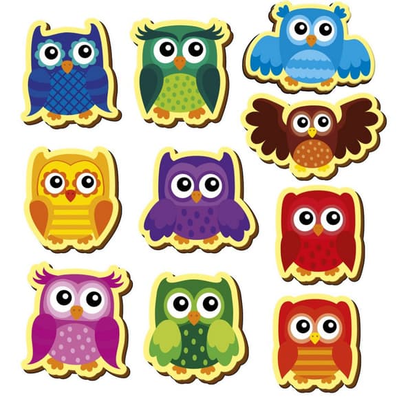 Детский набор магнитов "Цвет ные совята" VT3106-38, 10 магнитов