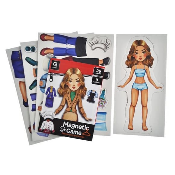 Дитяча магнітна гра "Обери свою професію" QB600-005, 26 магнітів 9 професій