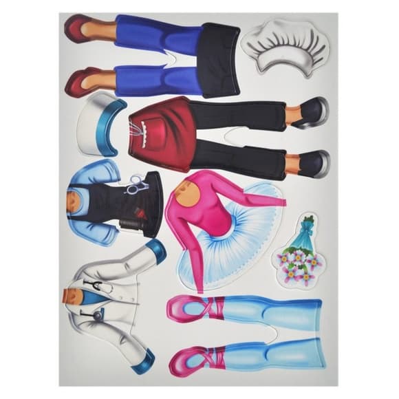 Дитяча магнітна гра "Обери свою професію" QB600-005, 26 магнітів 9 професій