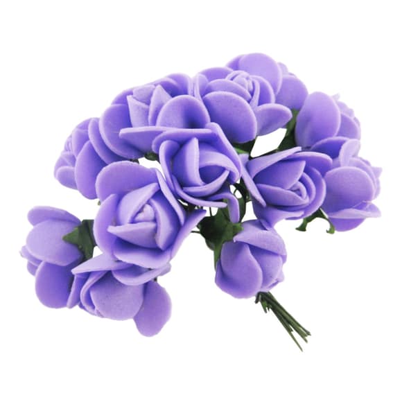 Декоративні троянди для творчості KV-728 пучок 12 штук 