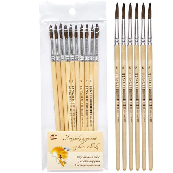 Кисточка художественная "Белка №5" 89596, 1 Шт