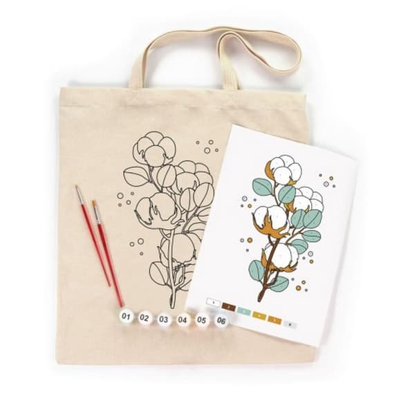 Набір для творчості екосумка-розмальовка "Бавовна" N0003619, 38х42 см