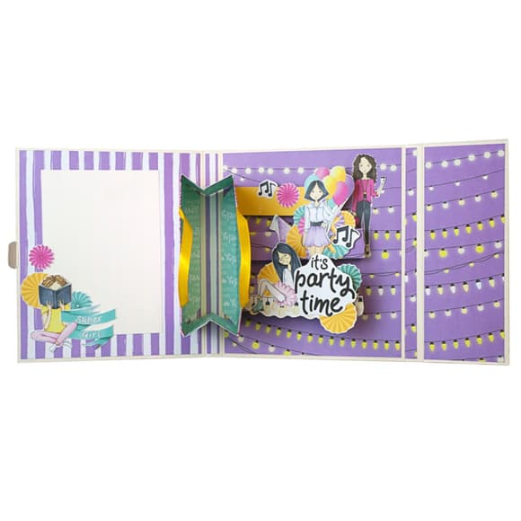 Набор для создания pop-up открытки "Party Girl" FDGCK-052, 14 x 16 см