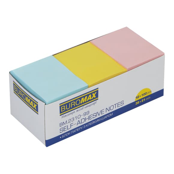 Блок бумаги для заметок PASTEL BM.2310-99, 38 х 51 мм