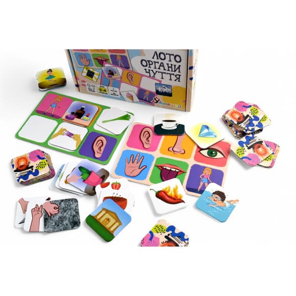 Детское лото "Органы чувств" 2279-UM 4 поля, 48 фишек
