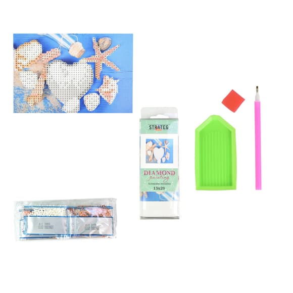 Алмазная мозаика без подрамника "Райские подводные сокровища" YAB29687, 10х15 см